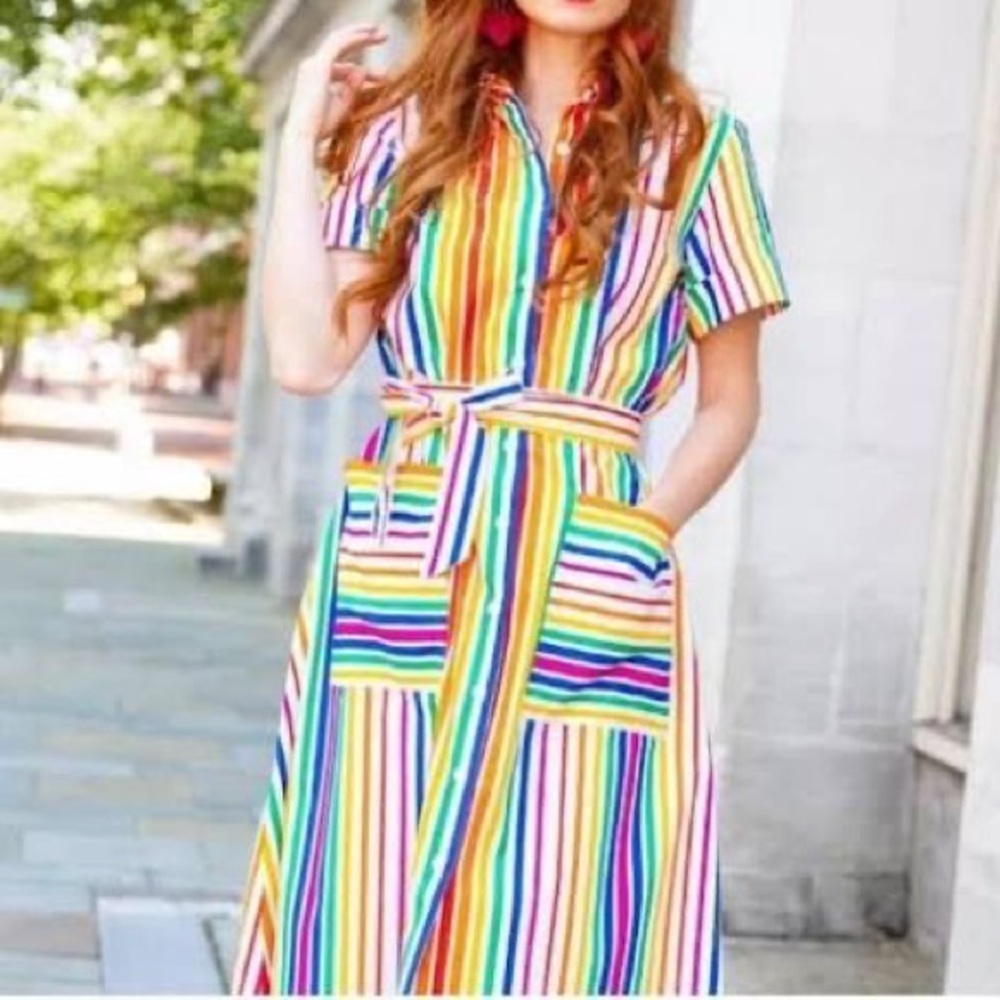 NWT Christopher John Rogers x Target Rainbow 🌈 Shirtdress—Size 4